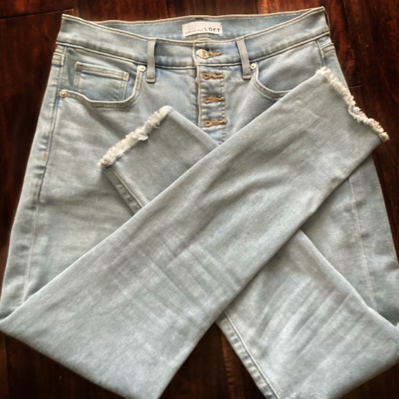Loft Light Blue Skinny Jeans - Picture 1 of 2